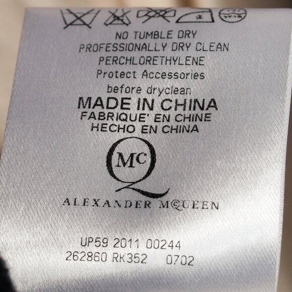 McQ Alexander McQueen AW/11 Black Wool Zippered Tail Coat - Picture 13 of 13